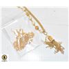 Image 1 : GOLDEN NECKLACE WITH MATCHING EARRINGS