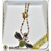 Image 1 : LADIES CANADIAN JADE DRAGON FLY PENDANT W/SILVER