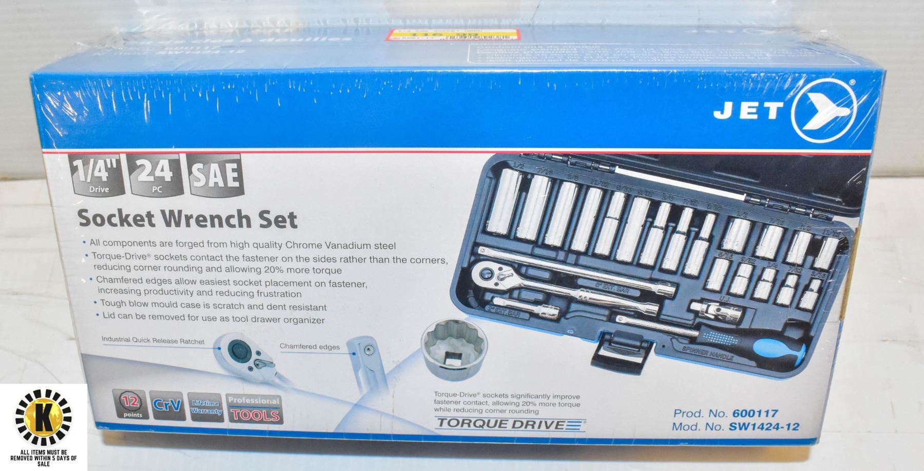 NEW JET 1/4"DRIVE 24PC SOCKET WRENCH SET
