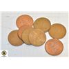 Image 1 : BUNDLE OF OLD COPPER BRITISH PENCE CURRENCY