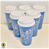 Image 1 : 6 NEW STARBUCKS REUSABLE COFFEE CUPS WITH LIDS
