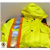 HI VIS HOODED WORK JACKET MENS-ESTATE