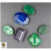 213-GENUINE SAPPHIRE +GREEN EMERALD 98.70CT