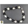 Image 1 : #148-NATURAL FRESH WATER PEARL+BLACK AGATE