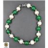 Image 1 : #172- NATURAL FRESH WATER PEARL +GREEN EMERALD