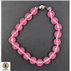 Image 1 : #164-NATURAL PINK JADE BRACELET 7.5"/8MM