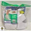 Image 1 : WHITE ANKLE SOCKS,SIZE 12-16,6 PACK,FRUIT OF THE
