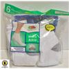 Image 1 : WHITE ANKLE SOCKS,SIZE 12-16,6 PACK,FRUIT OF THE