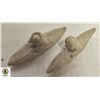 Image 1 : SOAPSTONE CARVINGS INUIT IN CANOES