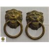 Image 1 : ANTIQUE BRASS LION PULLS