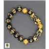 Image 1 : #42-BLACK OBSIDIAN DRAGON BRACELET
