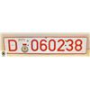 Image 1 : LICENCE PLATE GERMANY DUSSELDORF