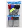 Image 1 : 2 NEW PACKS OF PERMANENT MARKERS. BLACK, BLUE AND