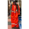 Image 1 : XL ORANGE COTTON FIRE RESISTANT BIB COVERALLS
