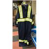 Image 1 : NEW BLUE SIZE 50R COVERALLS WITH REFLECTIVE STRIP