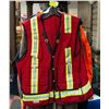 Image 1 : HEAVY CANVAS ,100 COTTON RED SURVEYOR SAFETY VEST