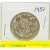 Image 1 : 1951 CANADIAN SILVER HALF DOLLAR