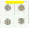 Image 2 : 1950/51/52/53 SILVER CANADIAN 5 CENT COINS - SET