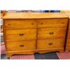 Image 1 : 6 DRAWER WOODEN DRESSER H-32" W-16" L-48"