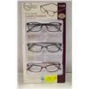 Image 1 : FOSTER GRANT LADIES READING GLASSES 3 PACK +1.50