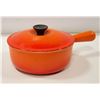 Image 1 : LE CREUSET FRANCE ENAMELED CAST IRON POT & LID