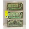 Image 1 : ESTATE COLLECTION OF THREE DOLLAR BILLS