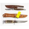 Image 1 : PAIR OF VINTAGE KNIVES IN SHEATHS