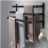 Image 1 : NEW REPACK 3 TIER MATTE BLACK TOWEL BAR SET