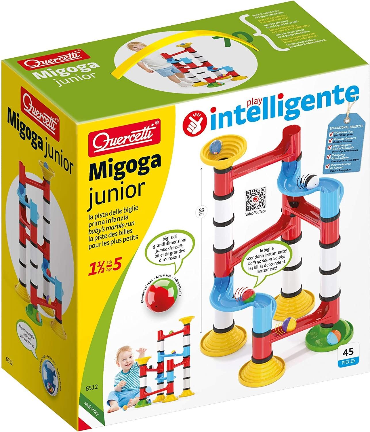Quercetti-Migoga Junior Gioco con Pista per Biglie Quercetti-Migoga Junior Gioco con Pista per Biglie