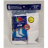 Image 1 : WHITE CREW SOCKS,SIZE 6-12,6-PACK,FRUIT OF THE