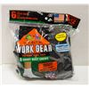 BLACK SHORT WORK BOOT SOCKS,SIZE6-12,6-PACK