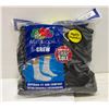 6PK BLACK FRUIT OF THE LOOM SZ 12-16 SOCKS