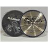 Image 1 : TWO 12 INCH FINE FINISH MITRE SAW BLADES