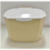 Image 1 : BROWN/WHITE COMPOST BIN WITH SEALING LID AND