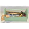 Image 1 : GREEN TOOL BOX FILLED WITH TOOLS