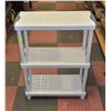 Image 1 : NYLON PLASTIC 3-SHELF STORAGE SOLUTION - WHITE