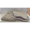 PAIR OF LIGHT GREY SHERPA STYLE SEAT COVERS
