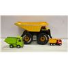 Image 1 : SET OF 3 TONKA & METAL DUMP TRUCK TOYS