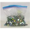 Image 1 : LARGE ZIPLOC BAG FULL OF MARBLES