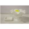 Image 1 : LOT OF 2 HOBMAIL MILK GLASS GLASSWARES