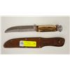 Image 1 : VINTAGE HENCKELS HUNTING KNIFE WITH SHEATH