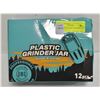 Image 1 : CASE OF 12 PLASTIC GRINDER JARS