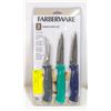 Image 1 : 3PCS FARBERWARE PARING KNIFE SET
