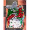 Image 1 : CHRISTMAS TINSEL 9 WREATHS 20 TREES 2 STARS