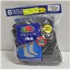 Image 1 : BLACK CREW SOCKS,SIZE 12-16,6-PACK,FRUIT OF THE