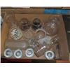 Image 1 : BOX FULL OF ROSE BOWLS WITH DECORATIVE GLASS
