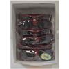 Image 1 : 6 PAIRS RED WITH CHROME ACCENT MODERN SUNGLASSES