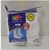 Image 1 : WHITE CREW SOCKS,SIZE 6-12,6-PACK,FRUIT OF THE