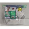 Image 1 : WHITE ANKLE SOCKS,SIZE 12-16,6-PACK,FRUIT OF THE