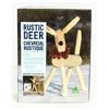 Image 1 : NEW RUSTIC DEER KIT SOLID PINE 20 IN TALL
